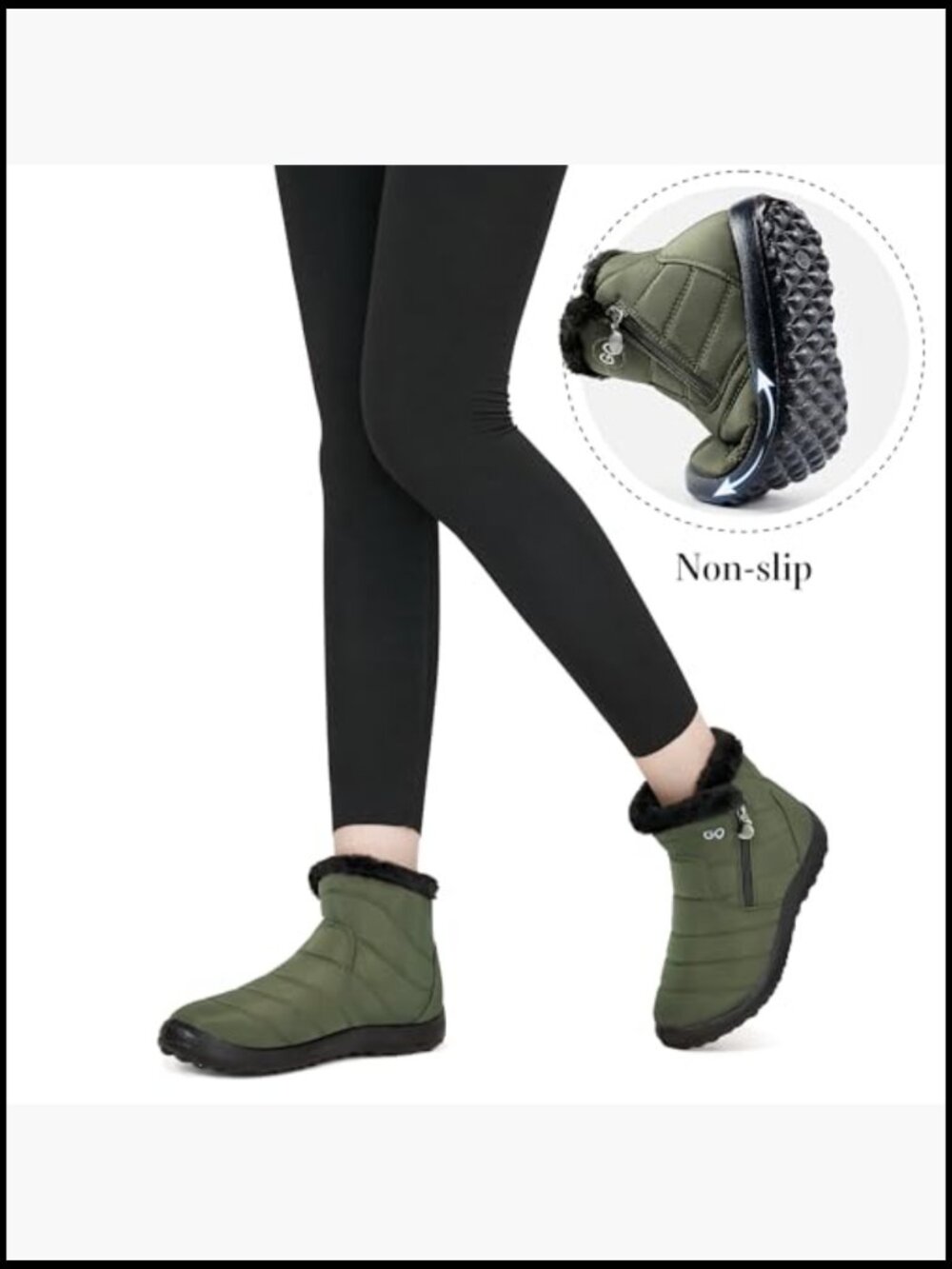Winter Snow Boots for Women Warm Faux Fur Lined Waterproof Slip On Outdoor - Picture 6 of 7